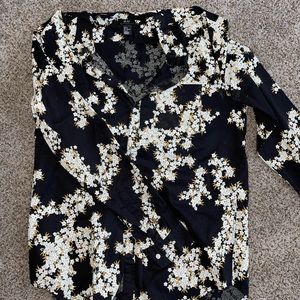 Men’s H&M Floral Button- Down Shirt